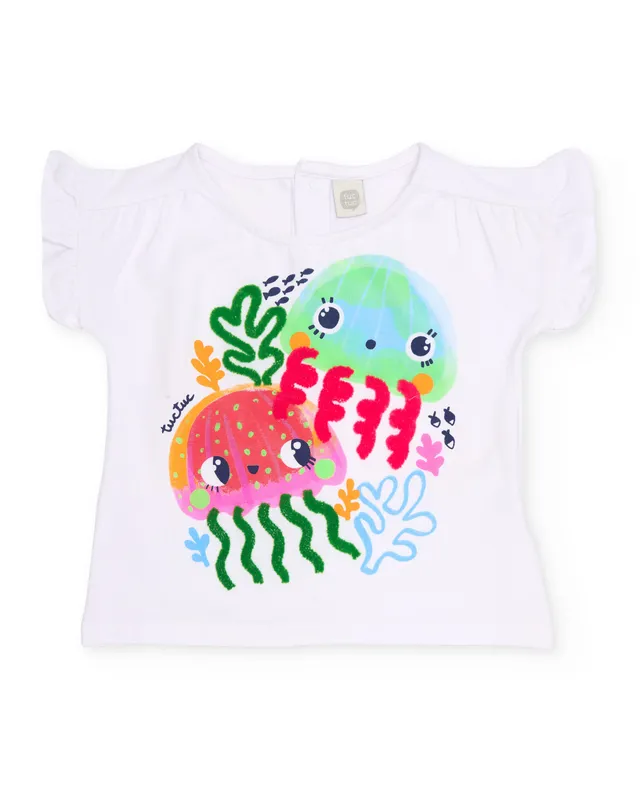 TucTuc Magliette T-shirt bambina bianco stampa meduse