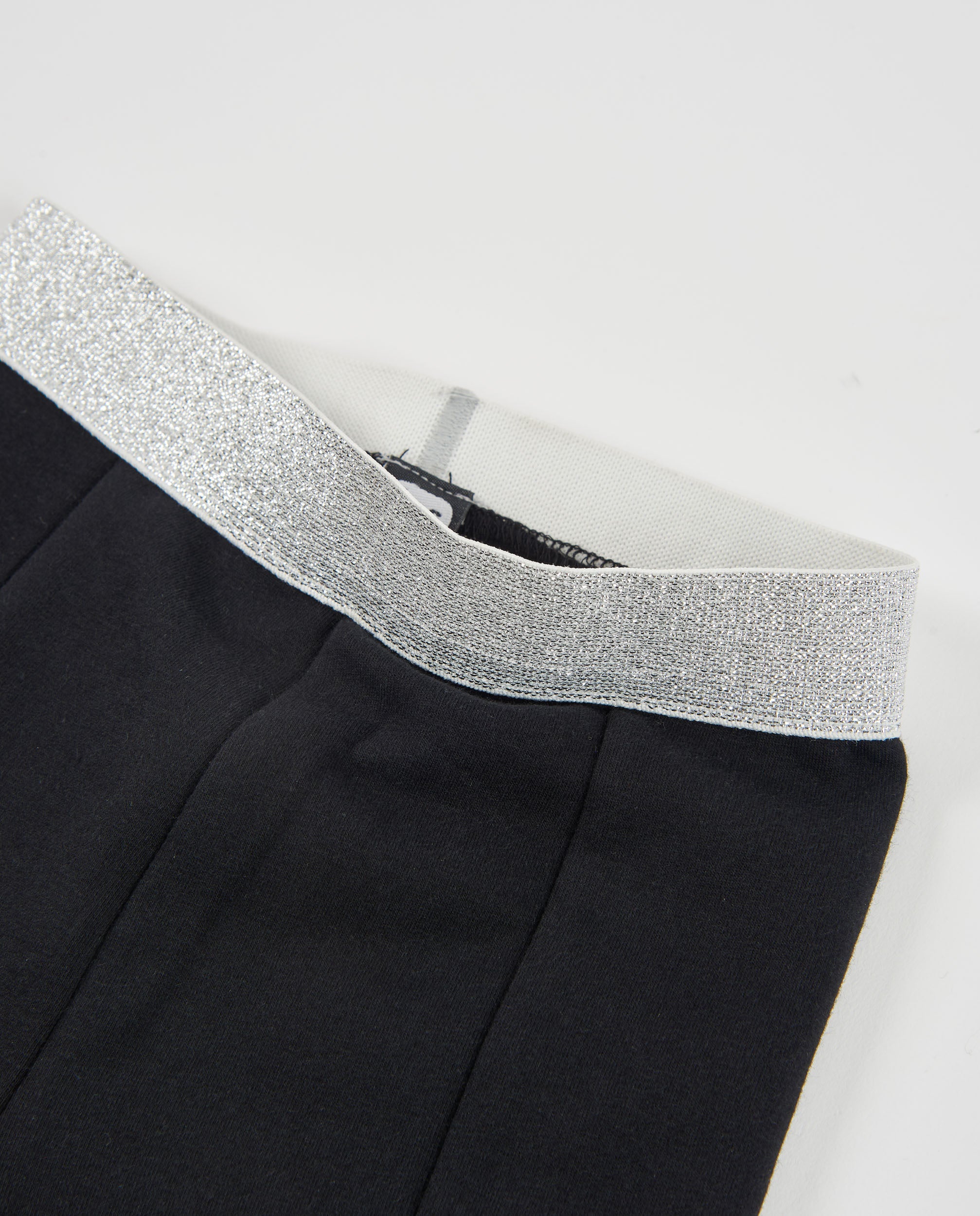 TucTuc Leggings felpa bambina fiocco elastico nero