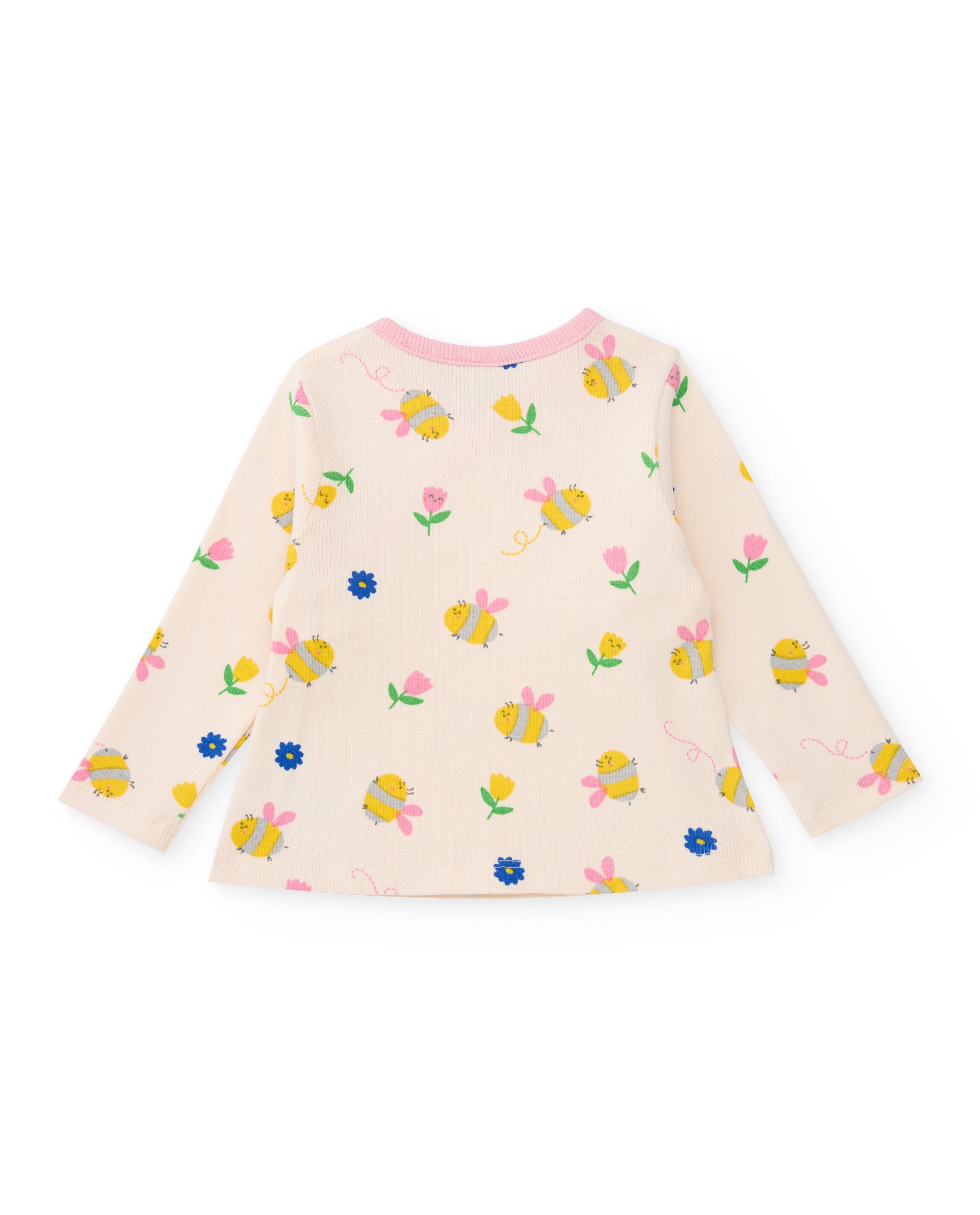 TucTuc Completi completo maglia neonata beige 2 pezzi laterale