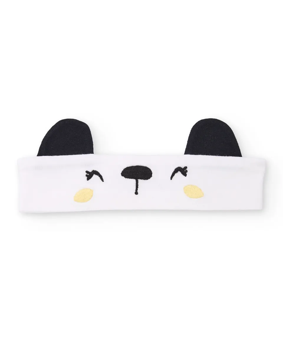 TucTuc Accessori fascia neonato bianco orecchie animale