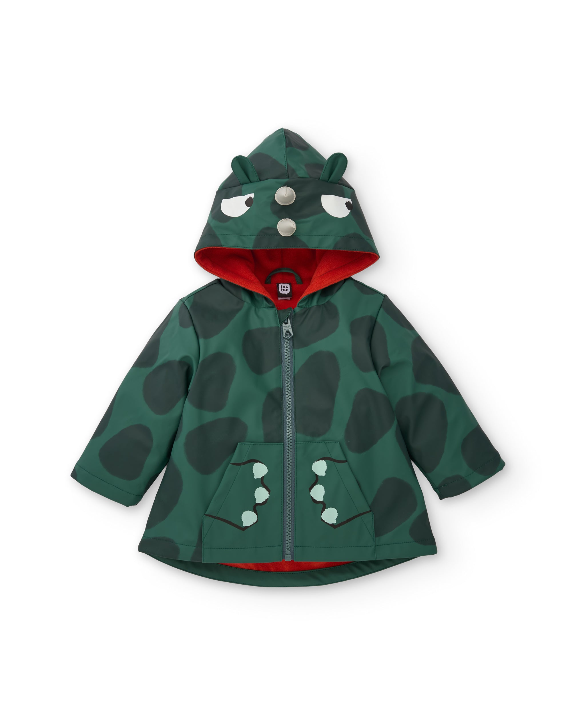 TucTuc Cappotti impermeabile bambino rinoceronte verde