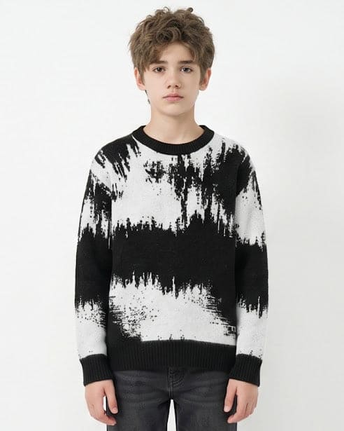 Sottosopra an656504 pullover macchiato ragazzo 10-16 anni