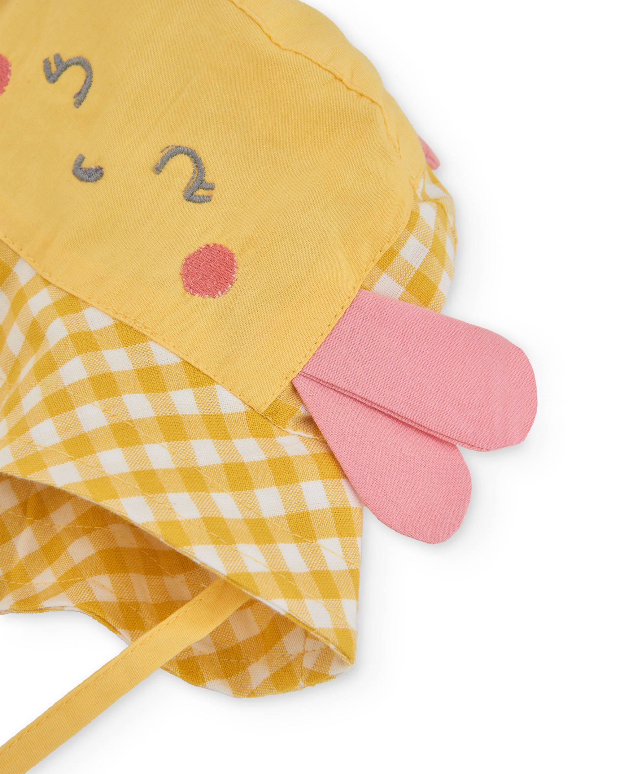 TucTuc Accessori cappellino neonata vichy giallo 42