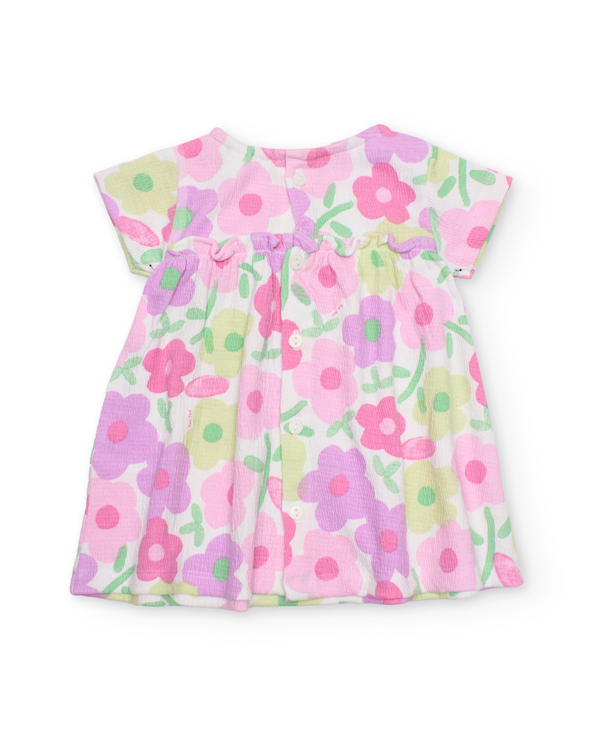 TucTuc Vestiti vestito neonata maglia floreale rosa 0-1 mesi