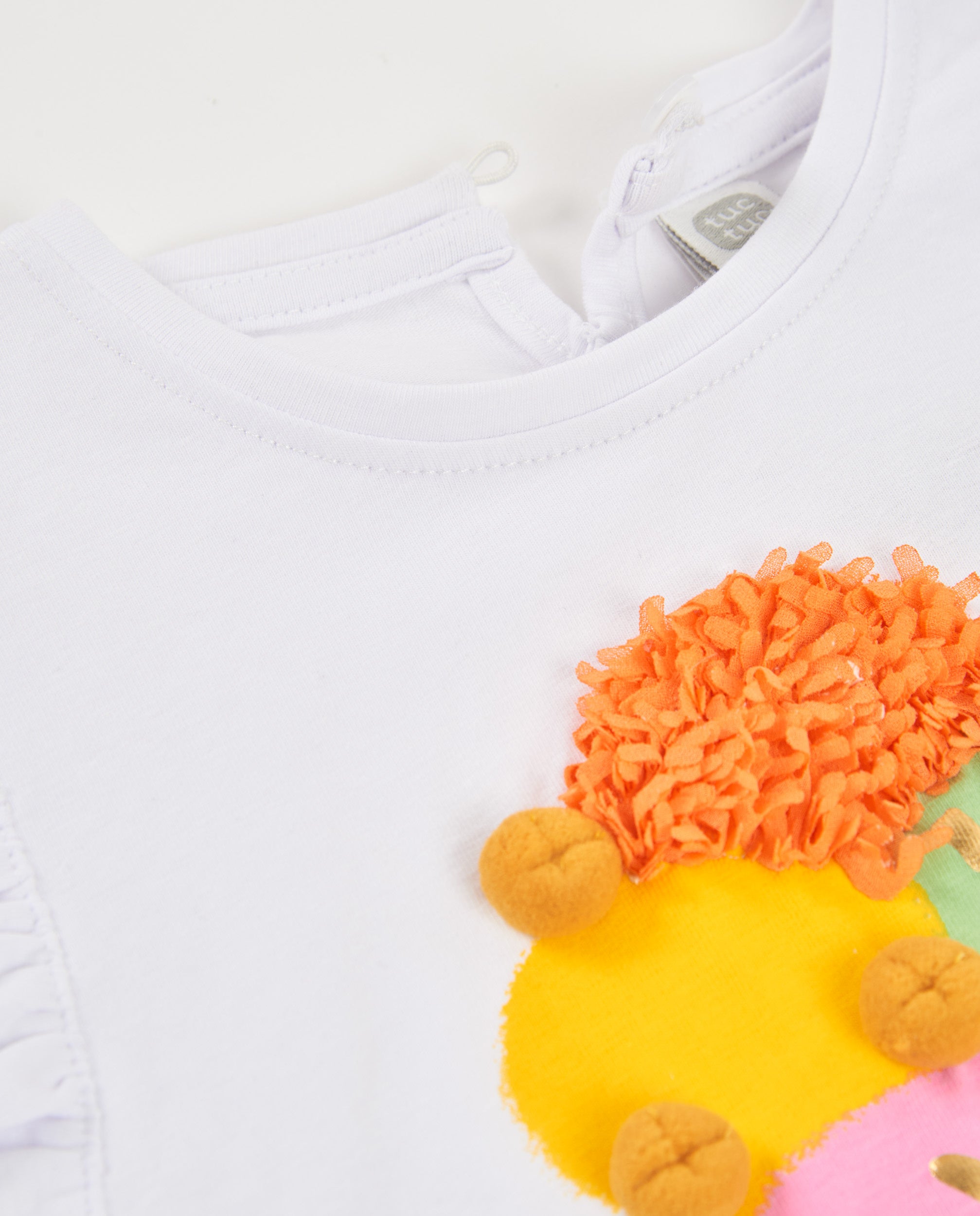 TucTuc Magliette T-Shirt Bambina Maglia Bianca Gelato
