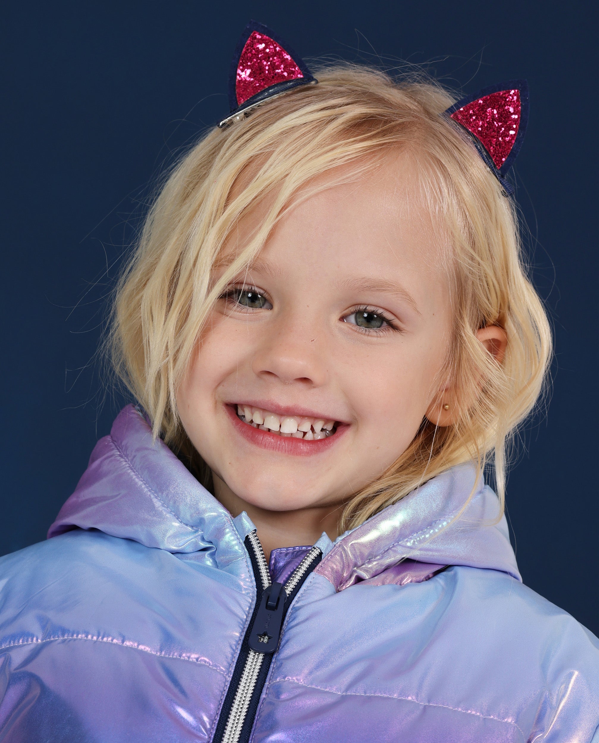 TucTuc Accessori Mollette Capelli Bambina Fucsia Glitter Gatto