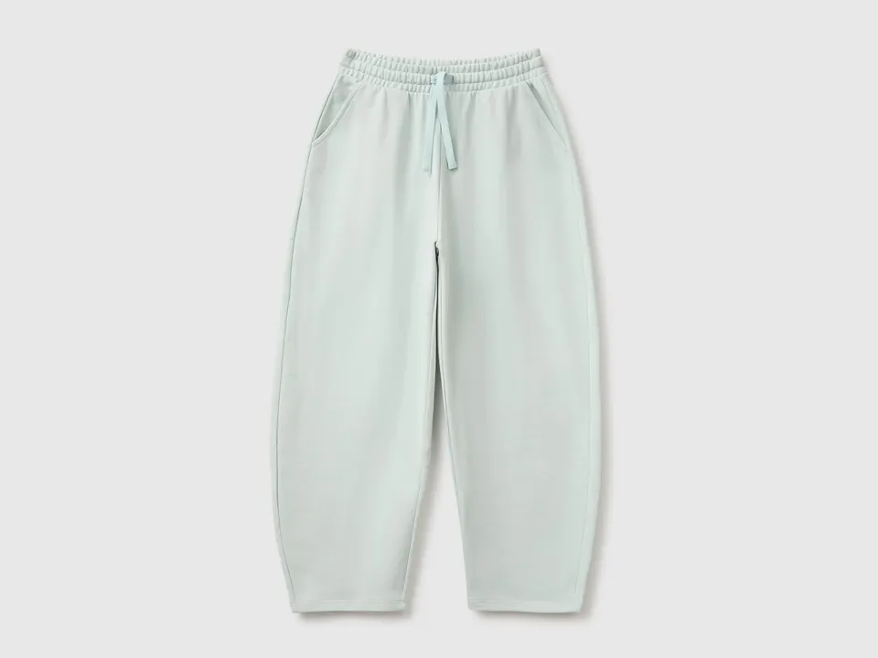 United Colors of Benetton Pantaloni Jogger Felpa Cotone Balloon