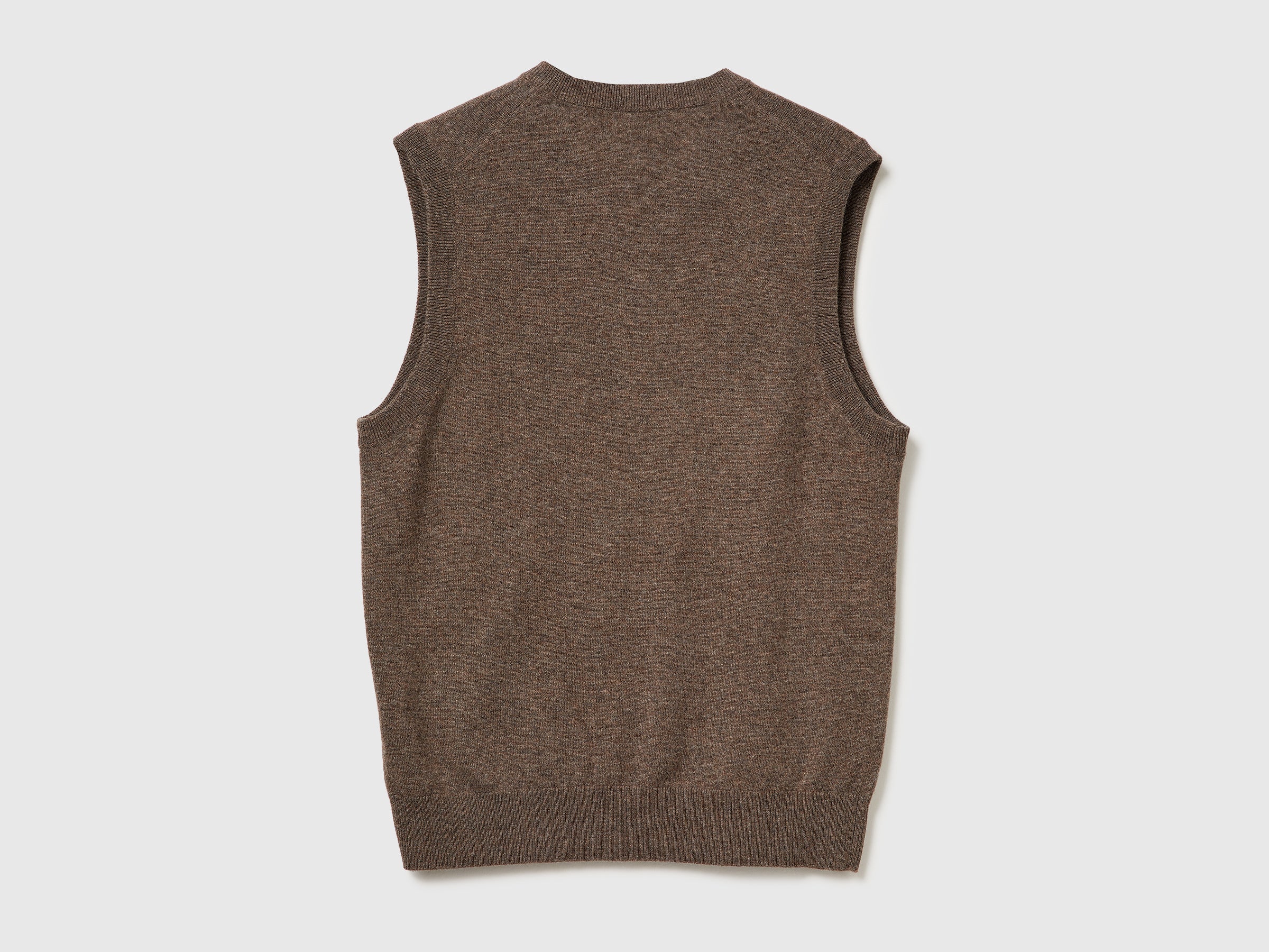 United Colors of Benetton Brown Vest gilet lana M merino