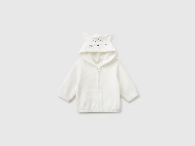 Benetton Chenille sweatshirt with hood felpa ciniglia taglia 68