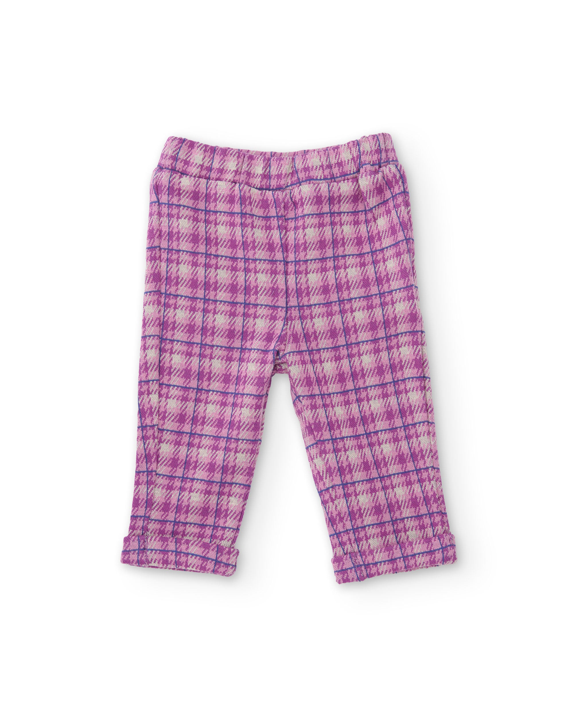 TucTuc Completi Neonata Viola 0-24M Blusa Volant+Quadri