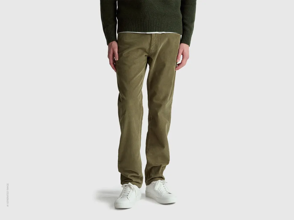 United Colors of Benetton Trousers Pantaloni Velluto Cotone