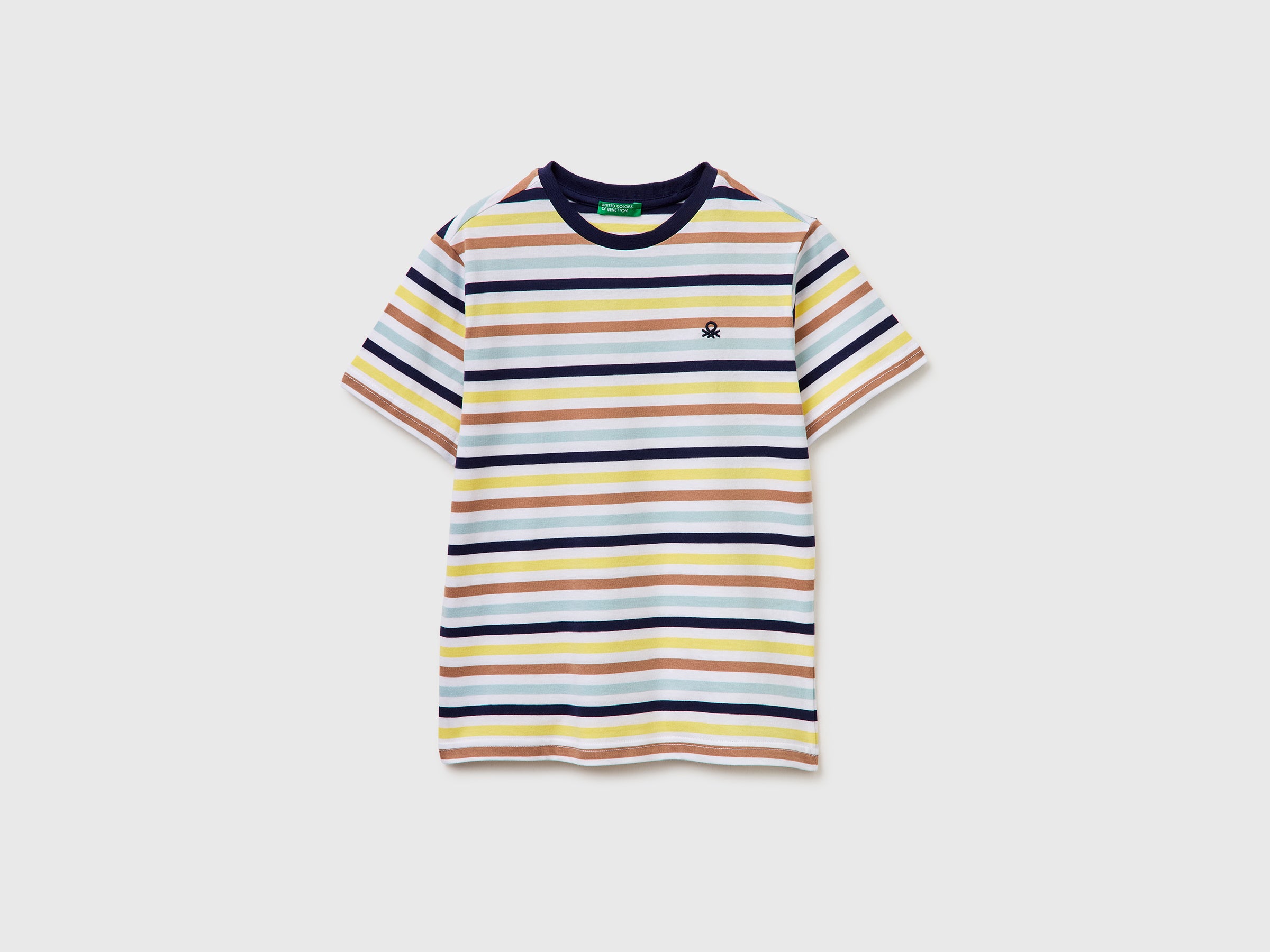 United Colors of Benetton T-Shirt a Righe Cotone Bio M