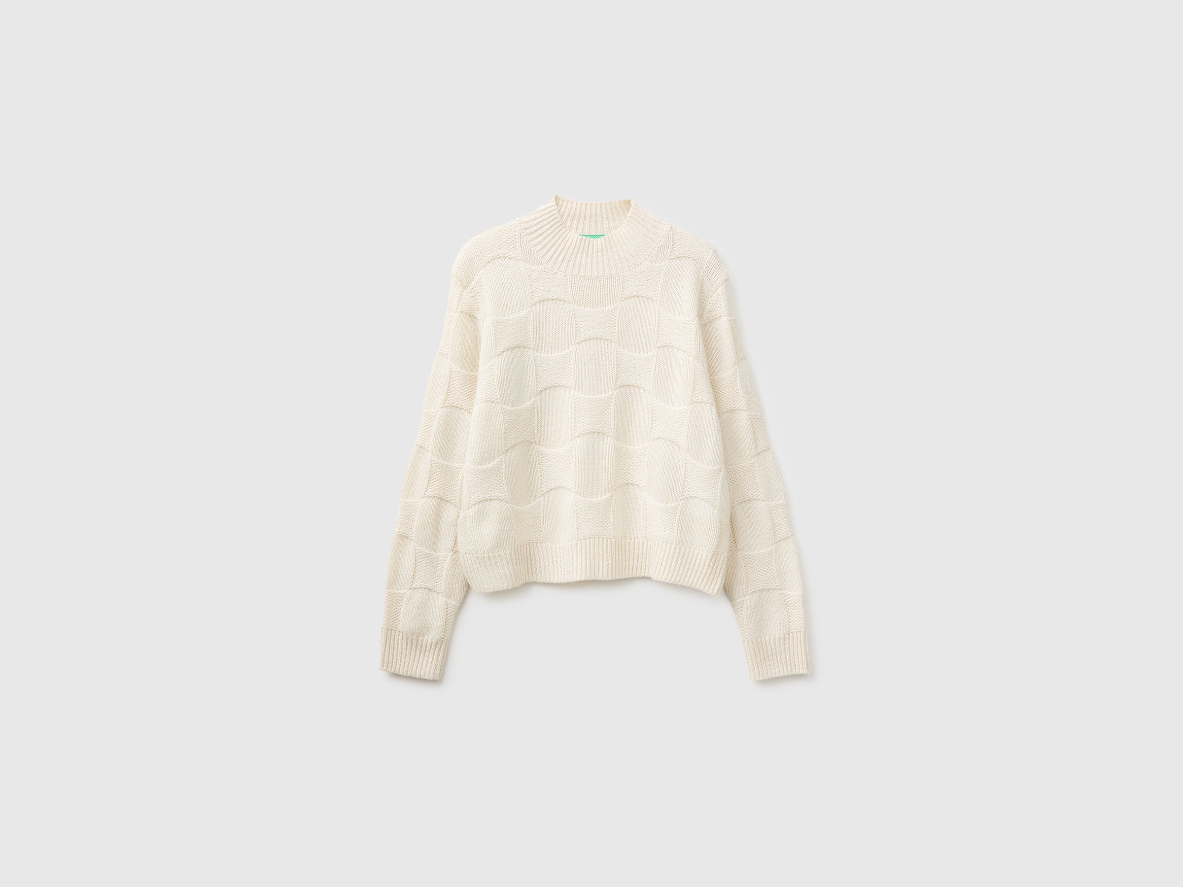 United Colors of Benetton Maglione Misto Lana Taglia S Mezzo Collo