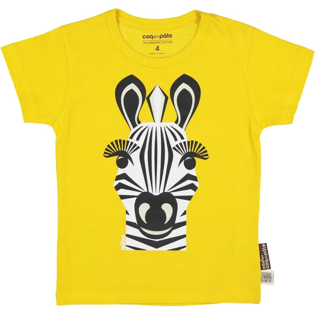 Kocarcia Coq en Pâte Maglietta Zebra Cotone Bio 6 anni