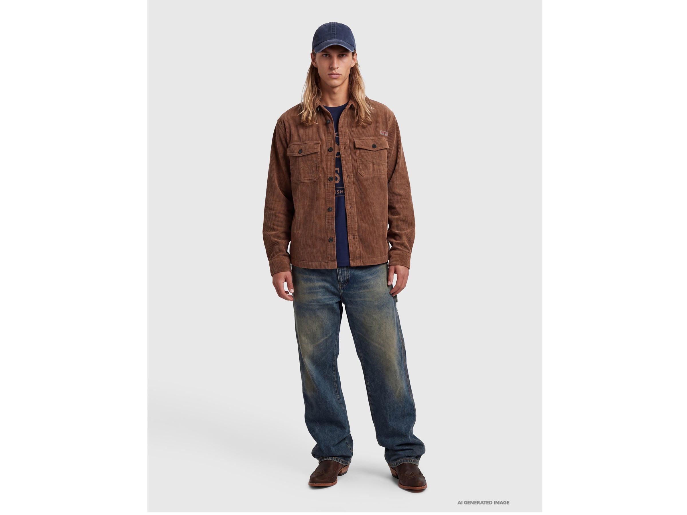 United Colors of Benetton camicia velluto cotone effetto usato