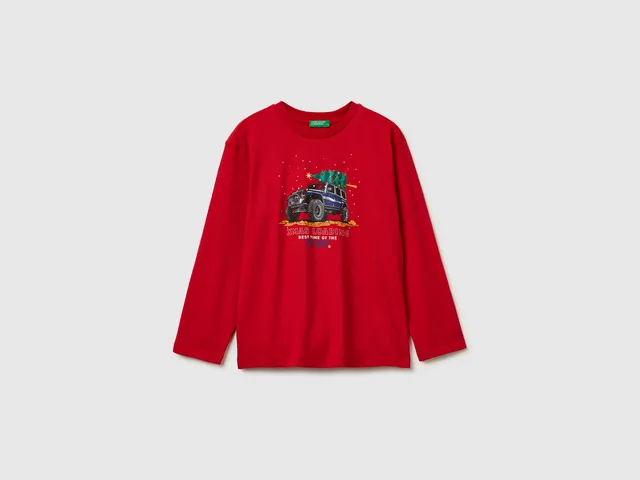 United Colors of Benetton t-shirt stampa cotone bio