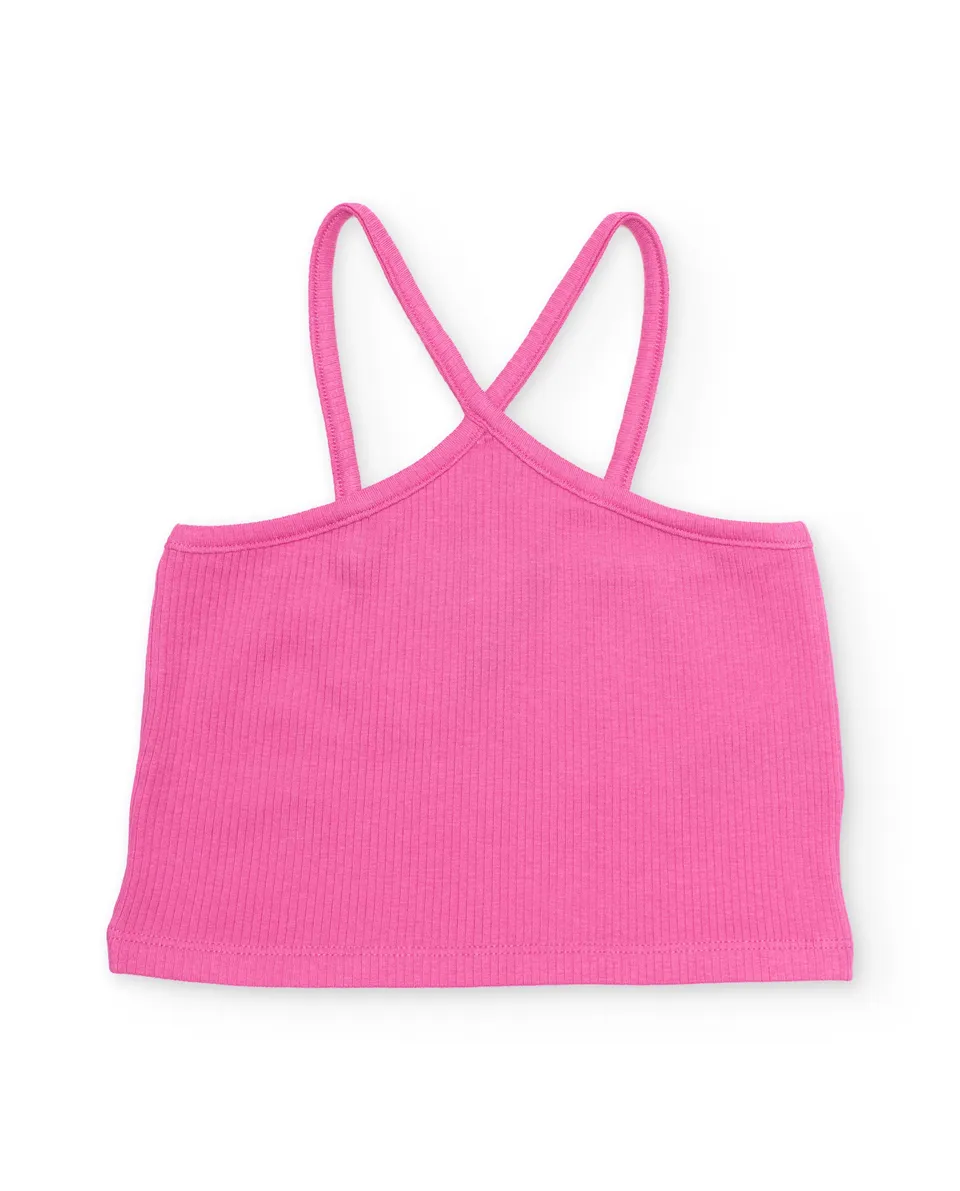 TucTuc Magliette spalline incrociate top rosa 8 anni