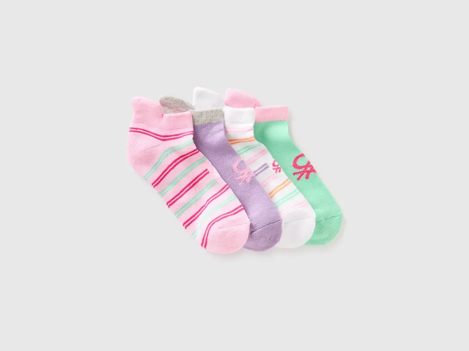 United Colors of Benetton calzini corti spugna 27-30 cotone 4 paia
