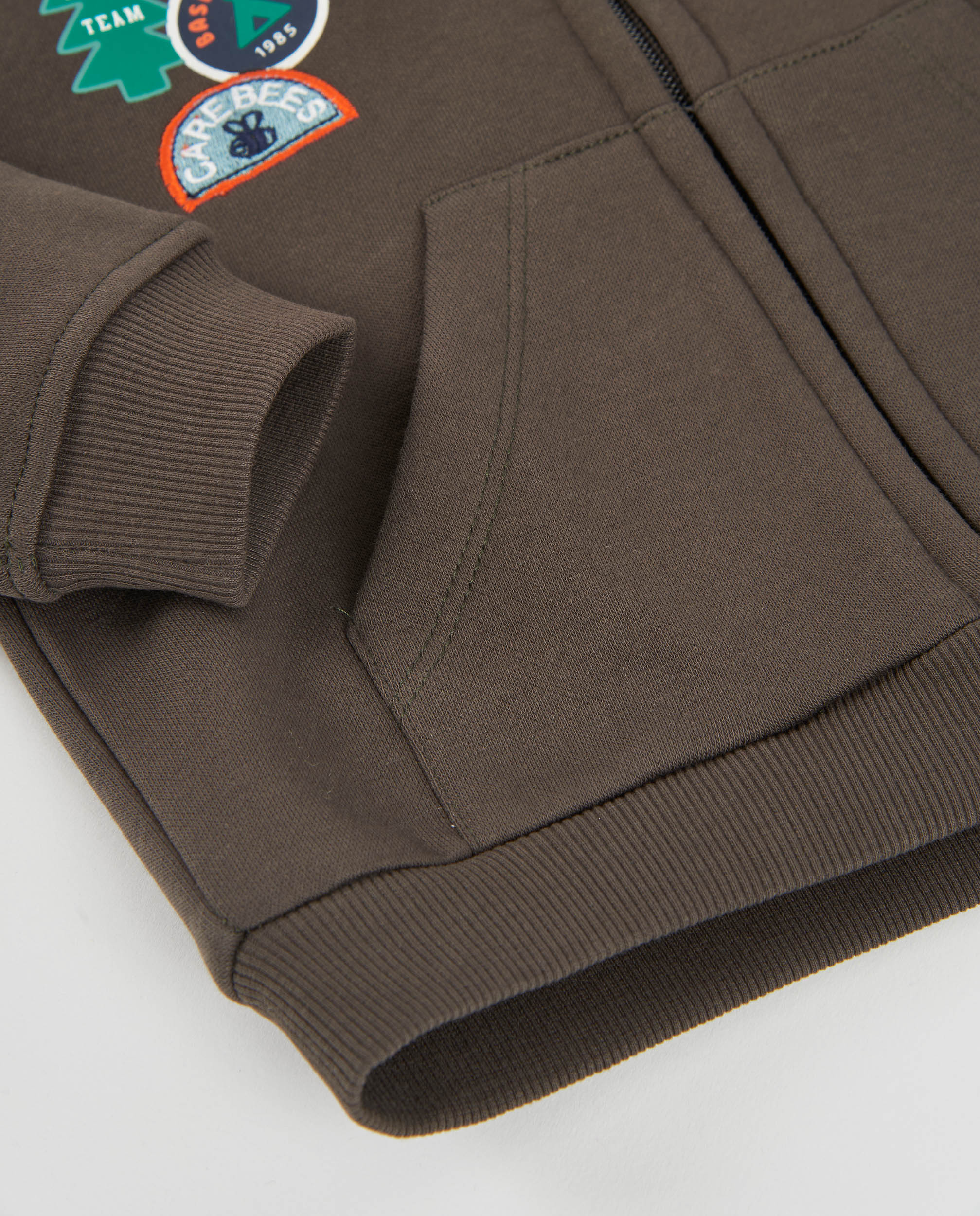 TucTuc Felpa Cappuccio Bambino Marrone Felpata Zip