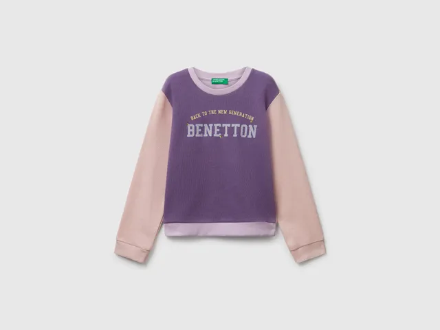 United Colors of Benetton Felpa glitter cotone bio bambino 98