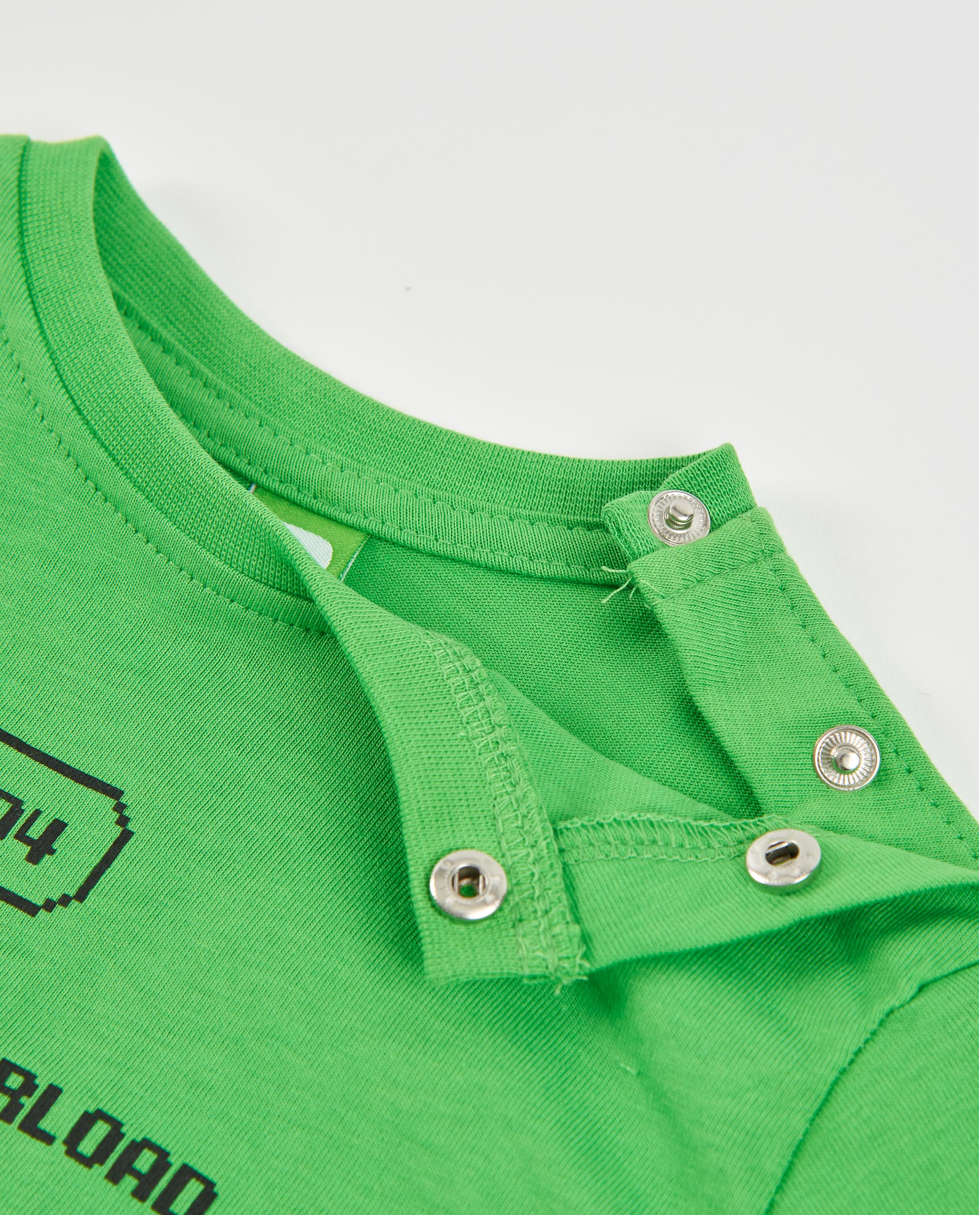TucTuc Magliette maglia bimbo verde pixel cotone
