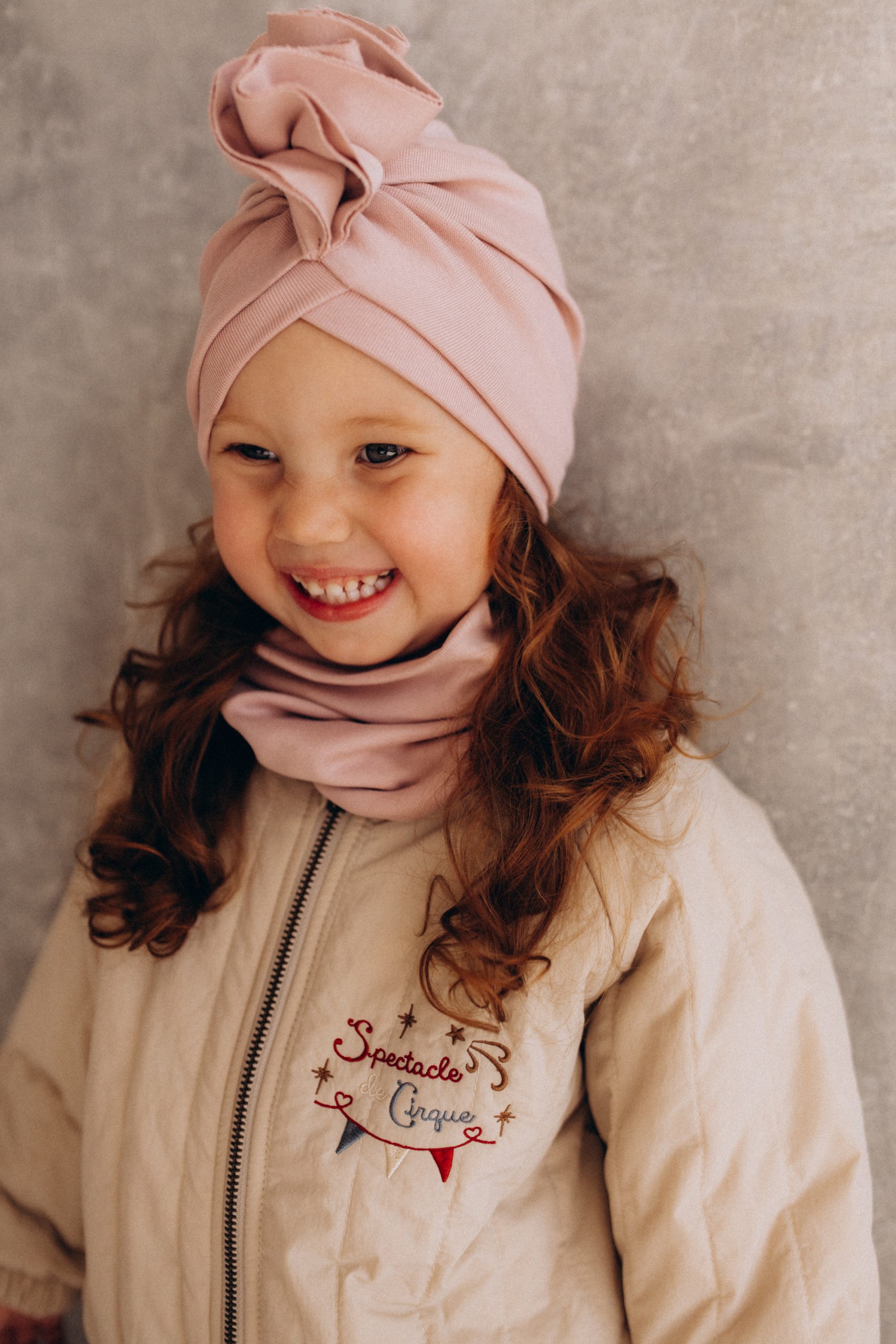 Woolly Organic Ruffle Turban Hat cappello bimba cotone bio