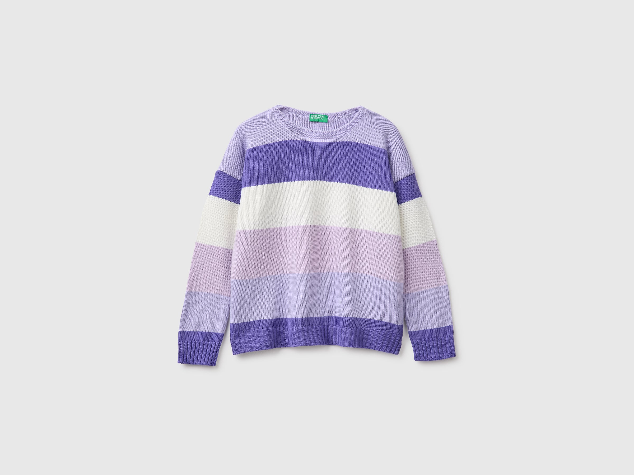 United Colors of Benetton Maglione Rigato Boxy Multicolore
