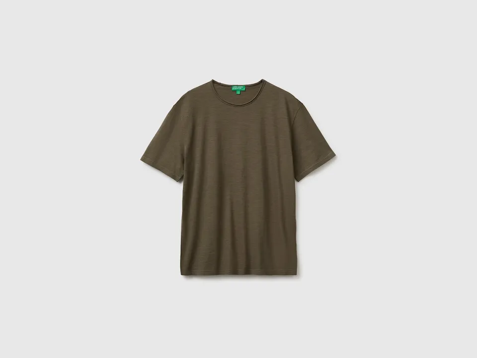 United Colors of Benetton T-Shirt Cotone Bio Maglietta Slub XS-XXL
