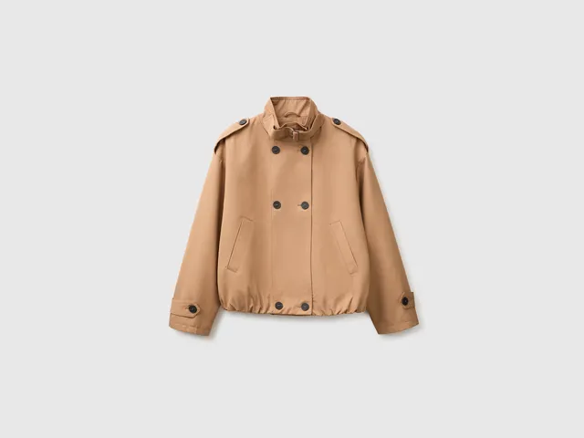 Benetton Trench Corto Doppiopetto M cotone