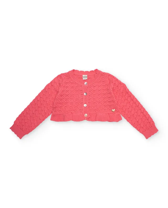 TucTuc Maglioni cardigan bambina rosa traforato