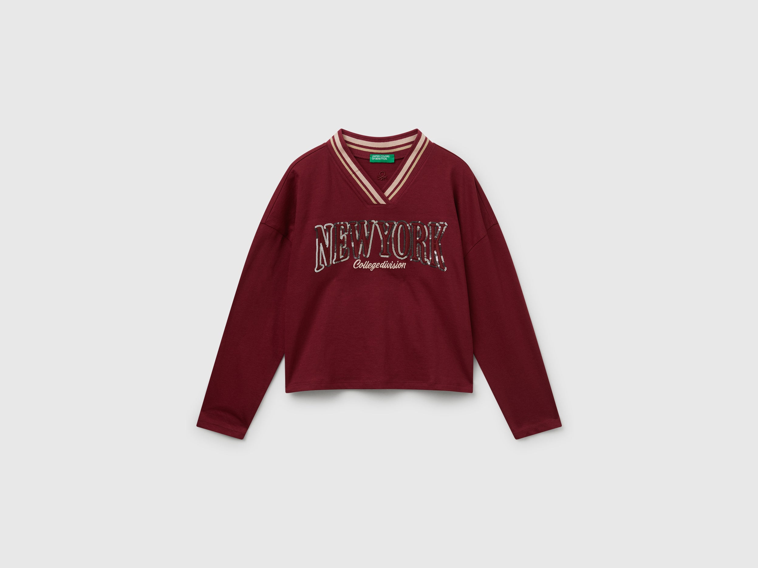 United Colors of Benetton T-shirt paillettes cotone bio M