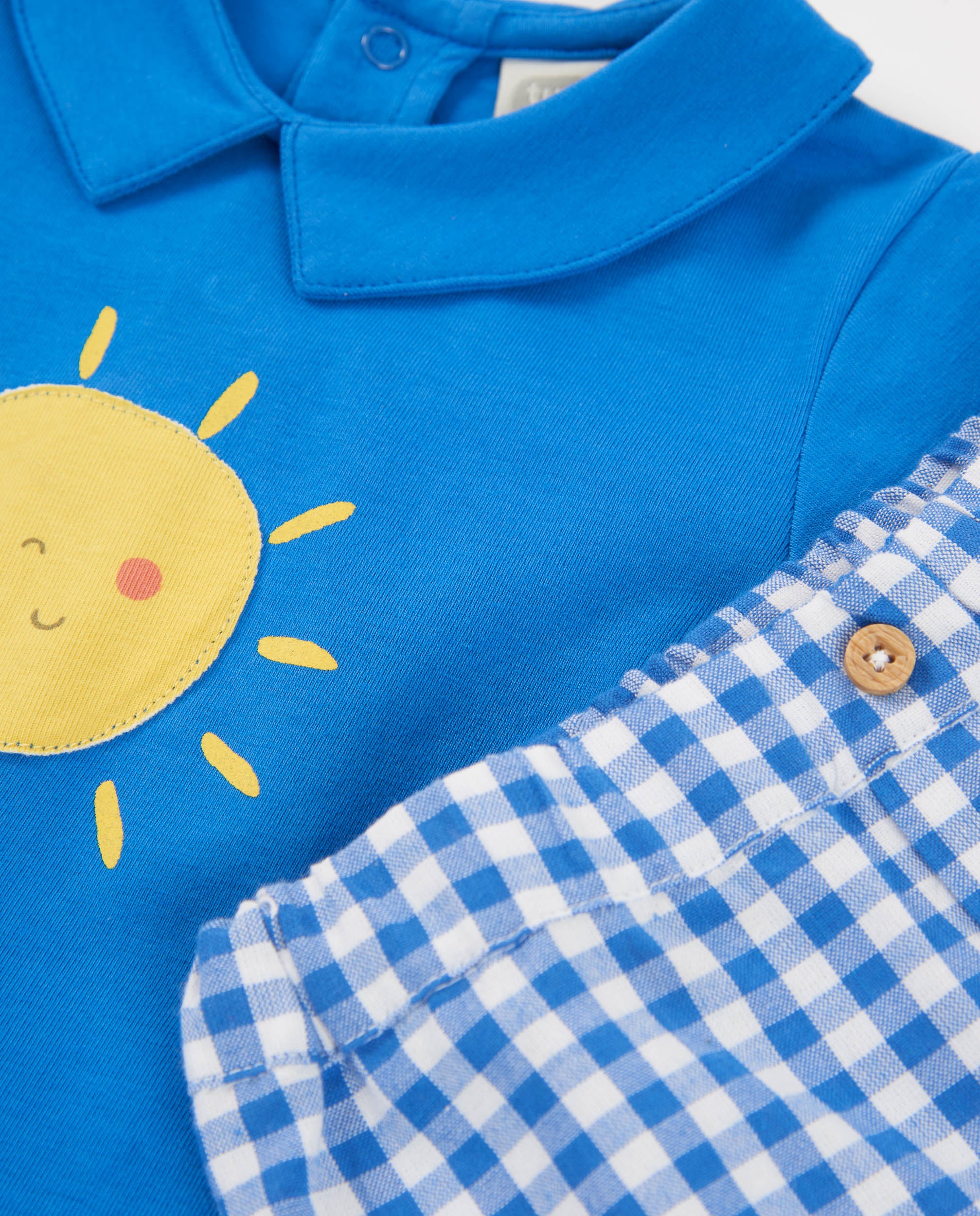 TucTuc Completo neonato maglia sole blu 0-1 mesi 2 pezzi