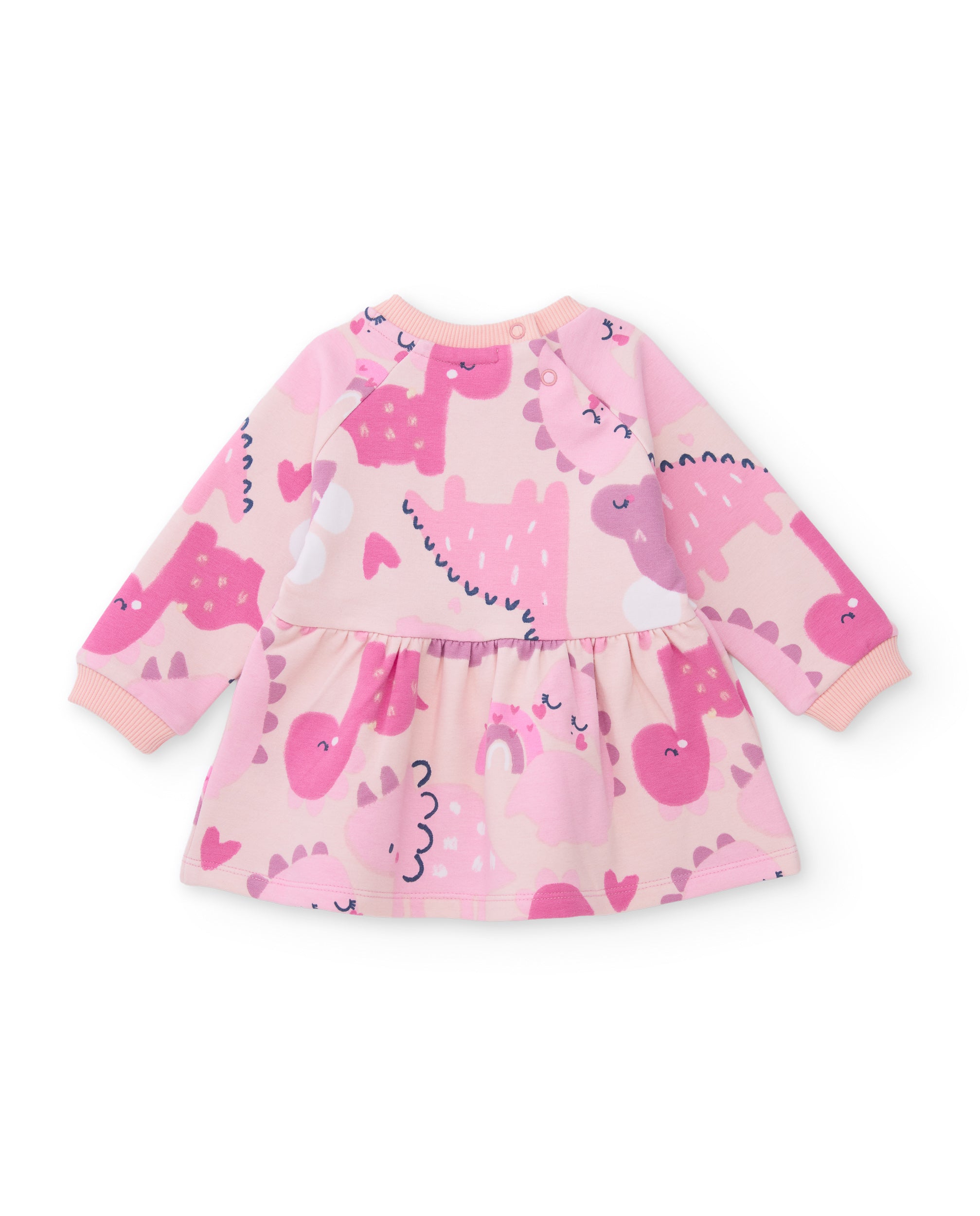 TucTuc Vestiti vestito neonata felpa rosa dinosauri