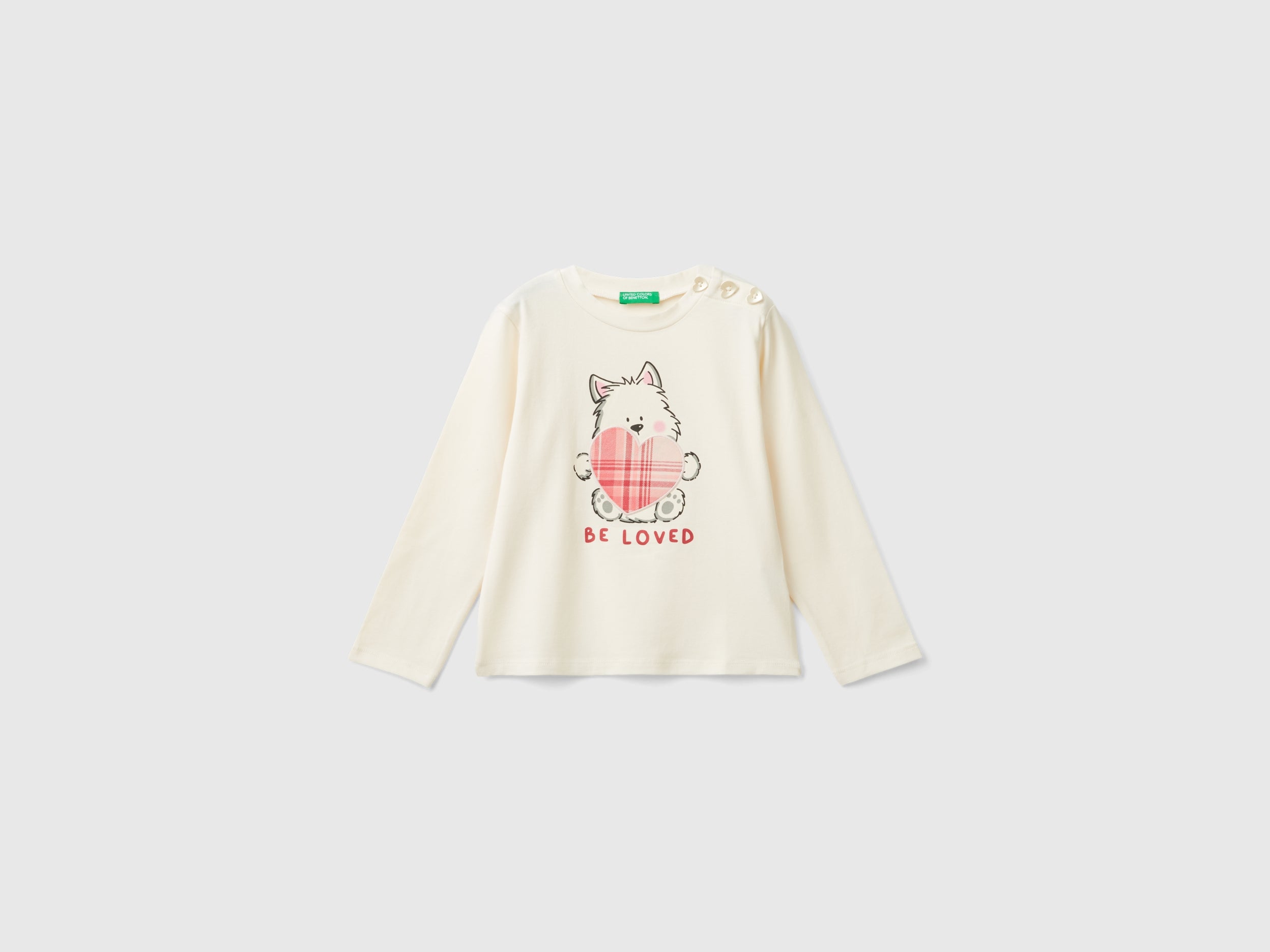 United Colors of Benetton t-shirt bimba cotone animalier