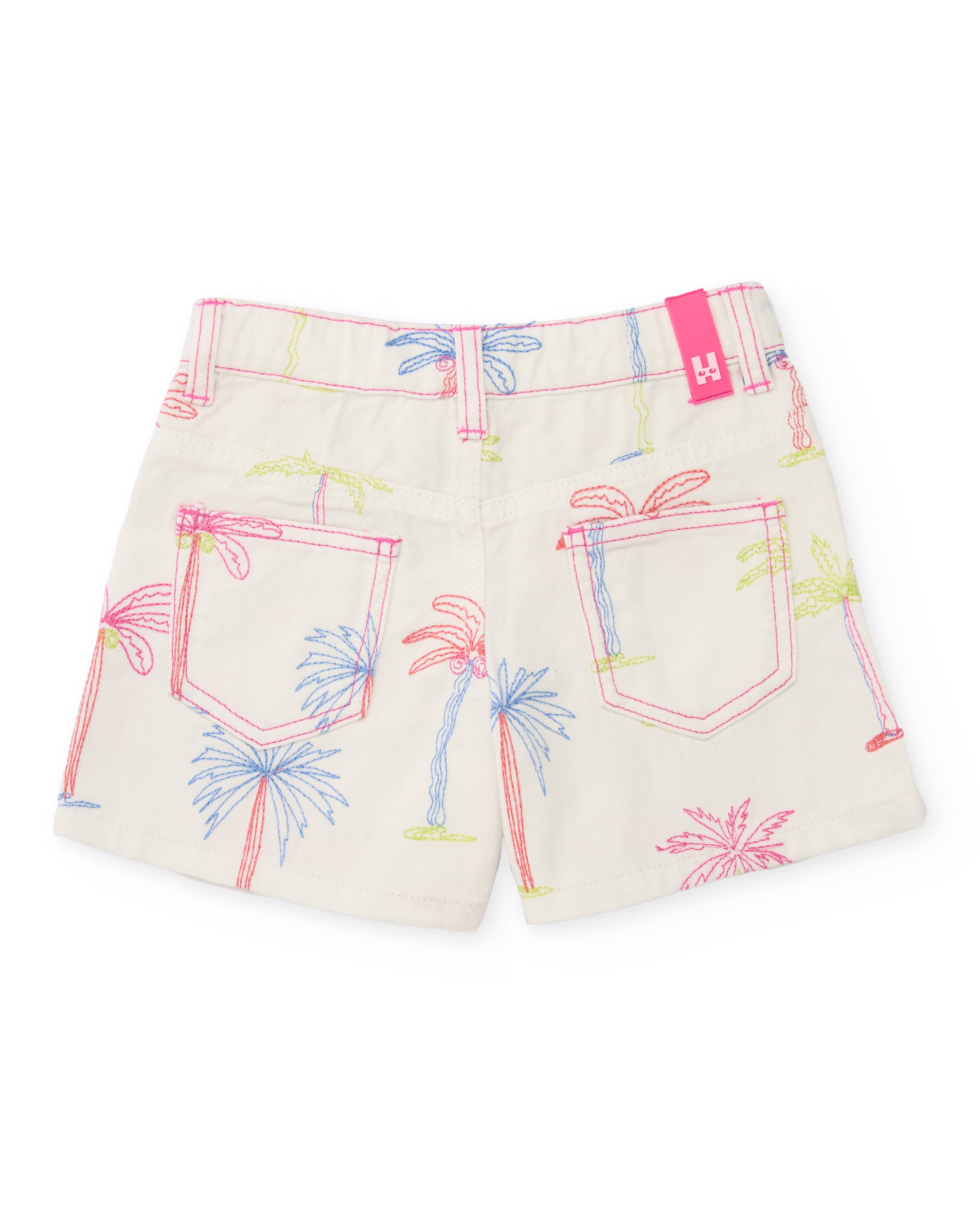 TucTuc Bermuda Shorts Bambina Bianchi Stampa Palme