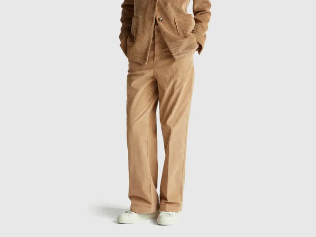 United Colors of Benetton Pantaloni Velluto Gamba Larga 40