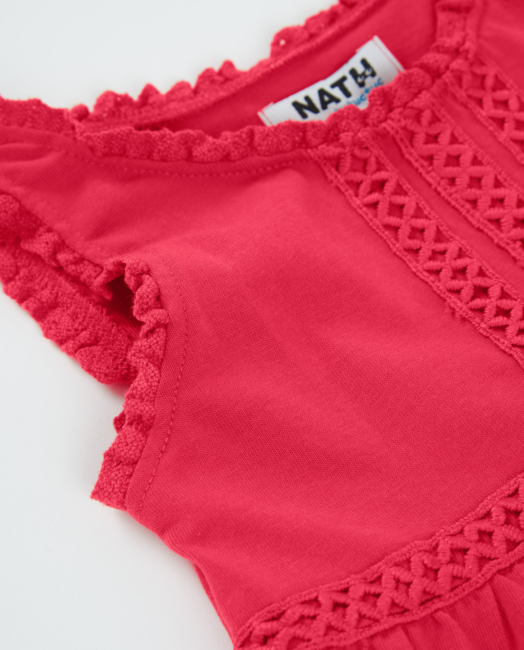 TucTuc Vestiti Vestito bambina maglia pizzo rosso