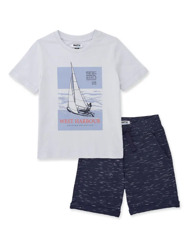 TucTuc Completi Completo bambino celeste nautico barca