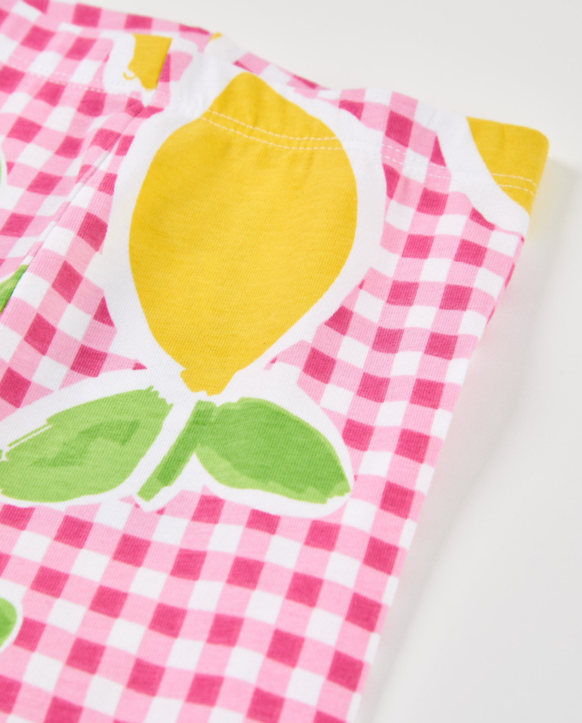 TucTuc Leggings Bambina Cotone Rosa Limoni Vichy