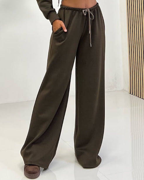 Sottosopra FI51 pantalone palazzo prugna taglia unica