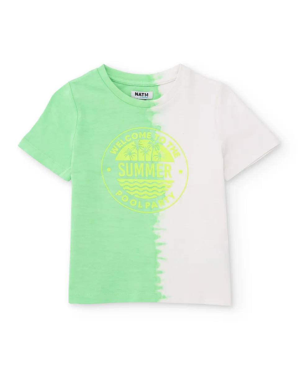 TucTuc Magliette t-shirt bambino verde sfumato