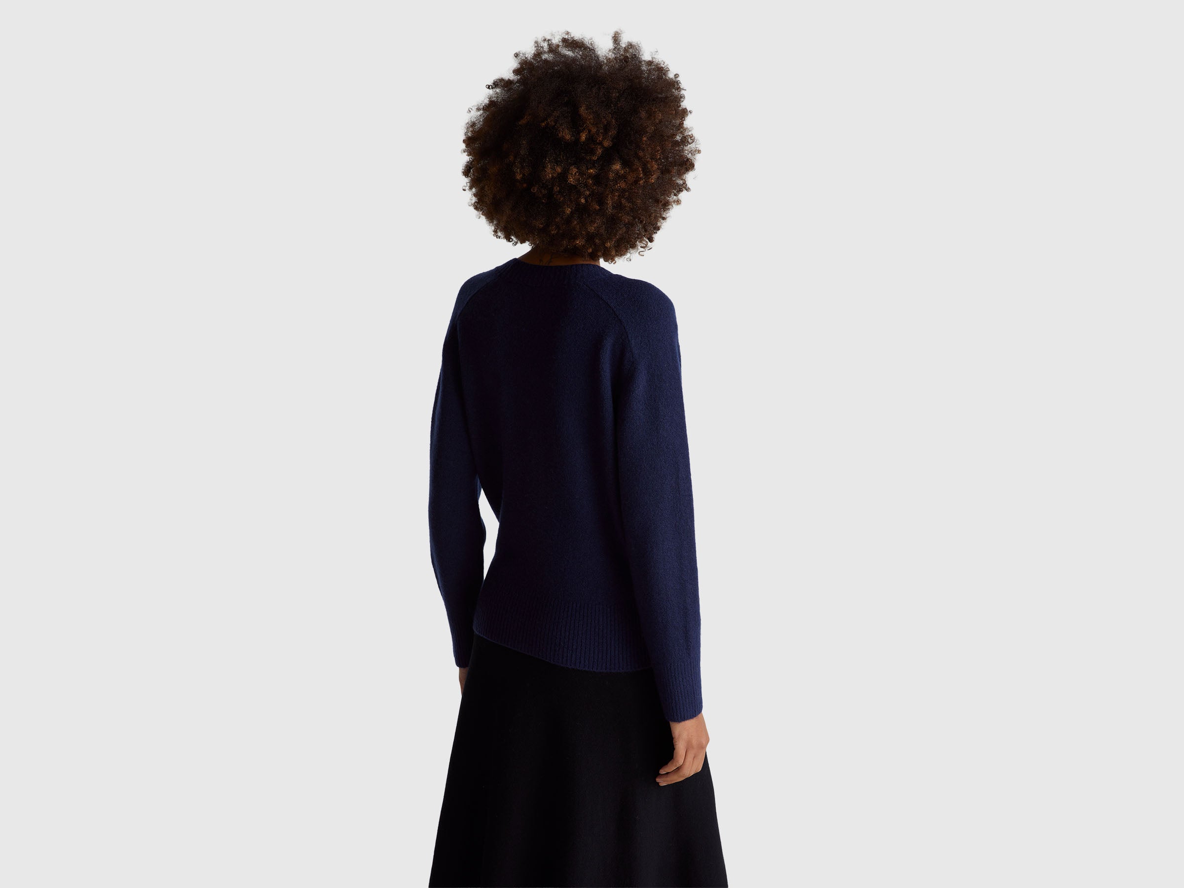 United Colors of Benetton maglione oversize lana scollo V M