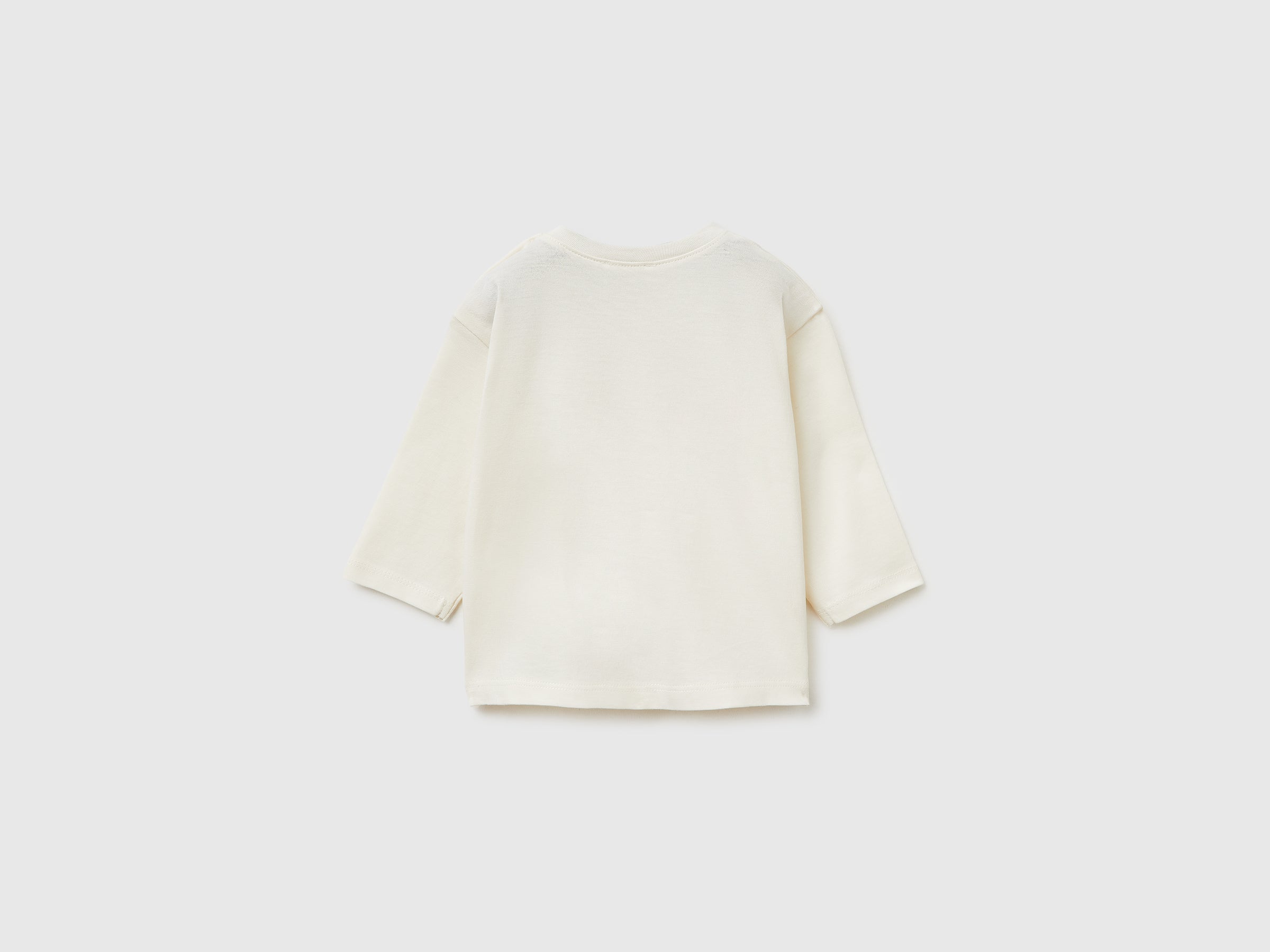 United Colors of Benetton maglietta neonato cotone bio manica lunga