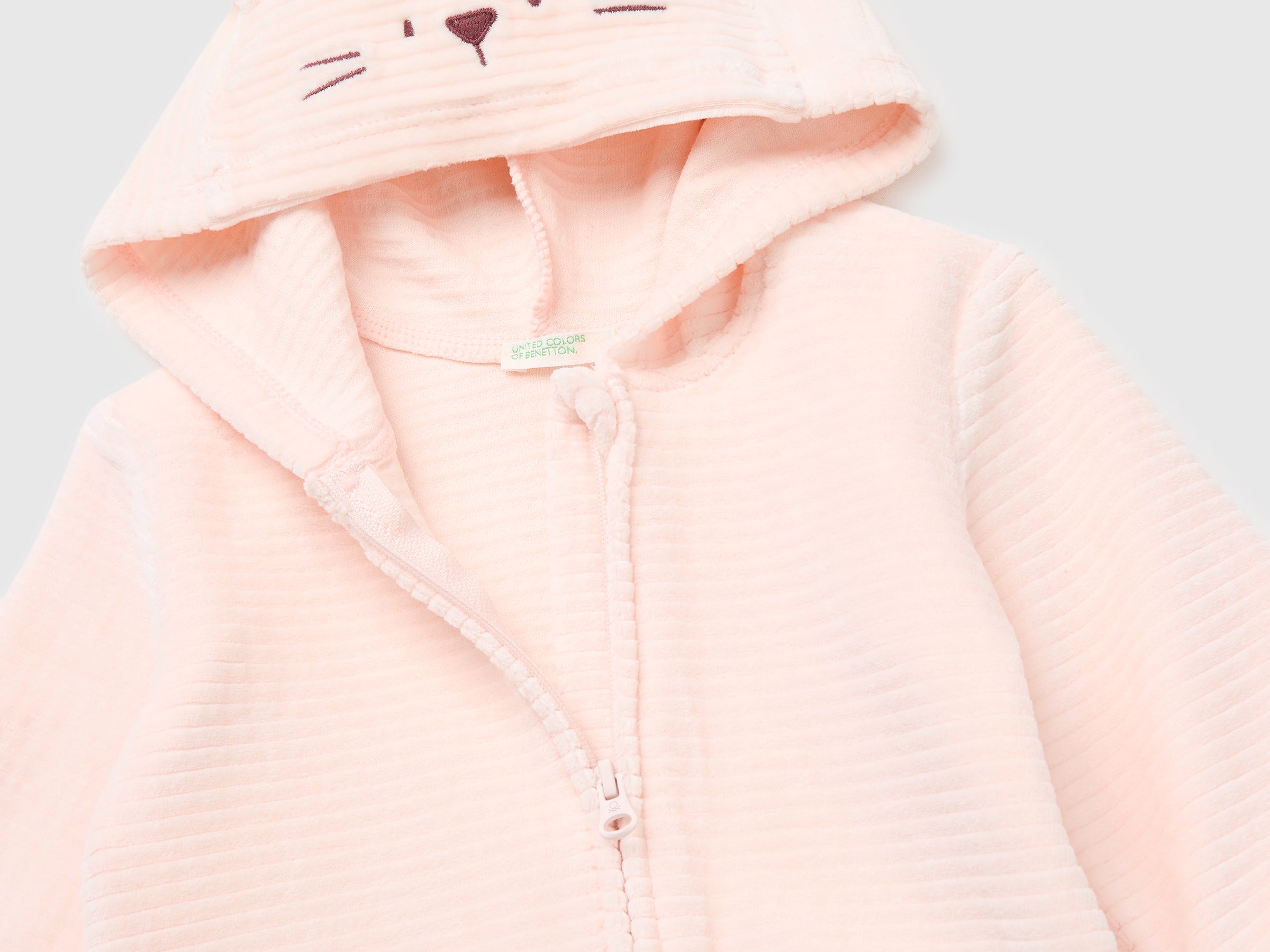 United Colors of Benetton Felpa Neonato Chenille Cappuccio