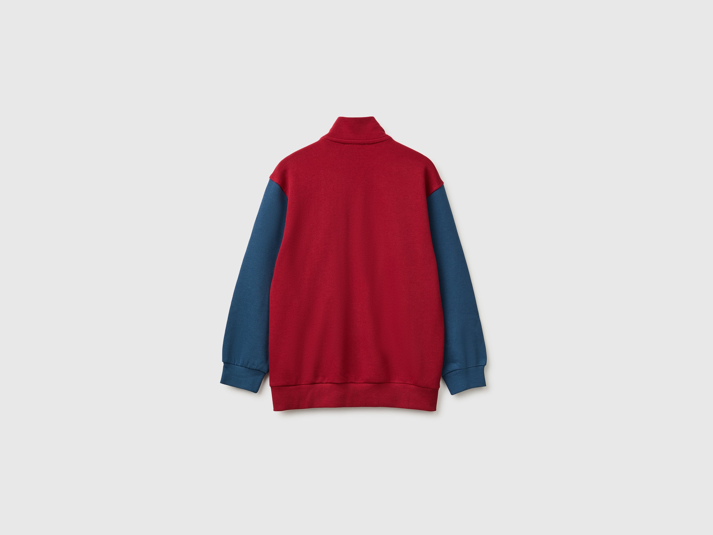 United Colors of Benetton Sweatshirts Felpa cotone zip collo alto