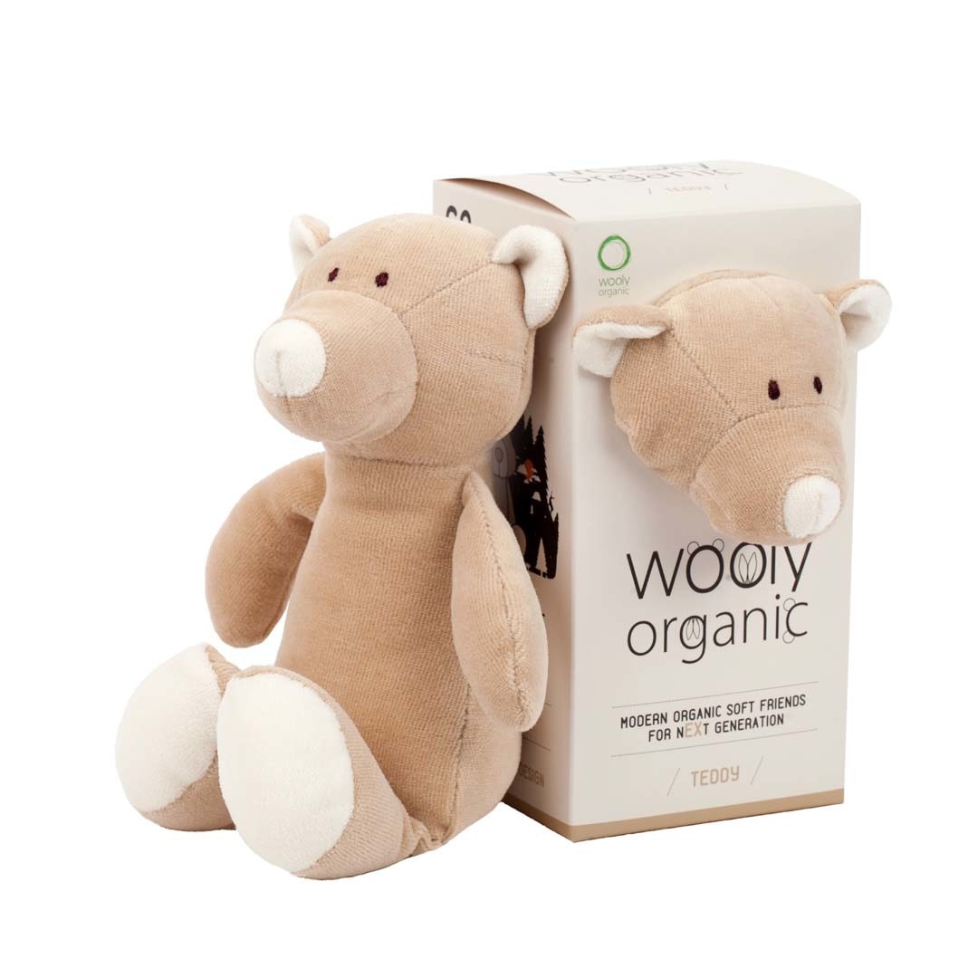 Woolly Organic Soft Toy Teddy peluche orsacchiotto cotone organico 17 cm