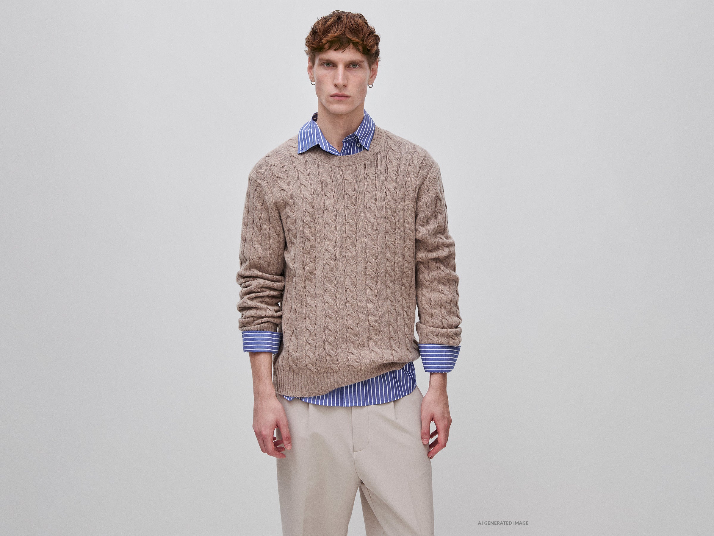 United Colors of Benetton Sweaters maglione lana trecce