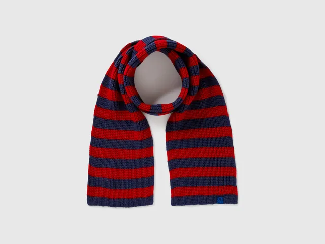 United Colors of Benetton Scarf Sciarpa righe multicolori bimbo