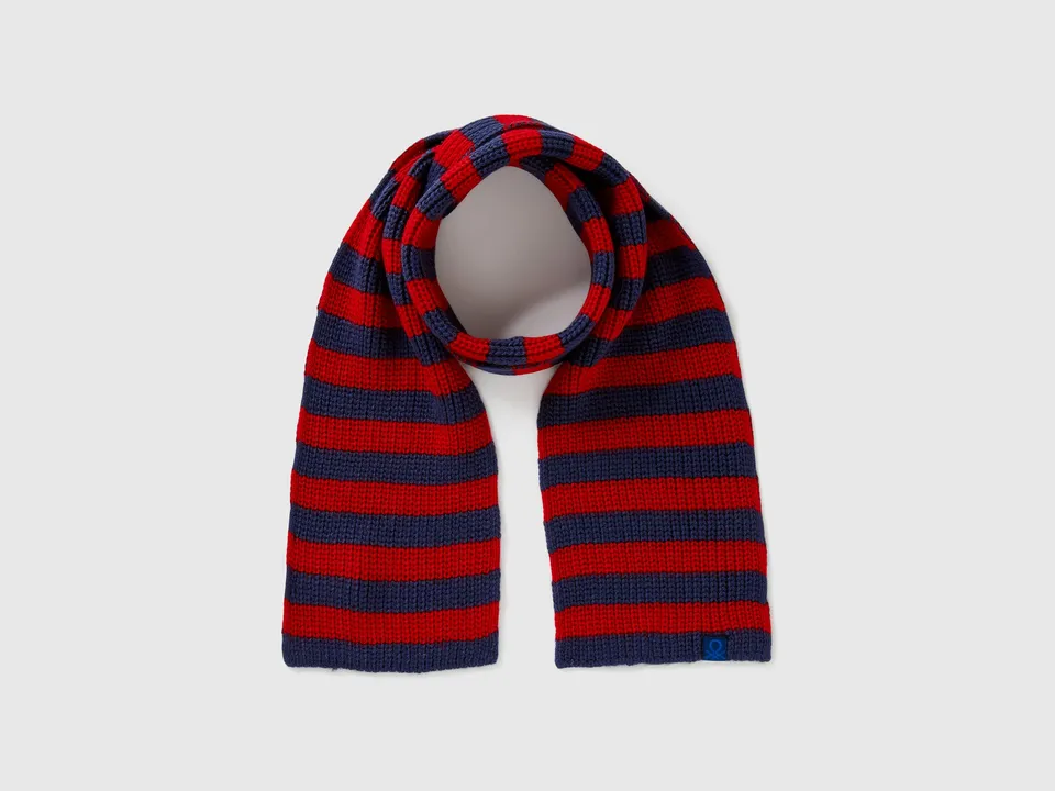 United Colors of Benetton Scarf Sciarpa righe multicolori bimbo