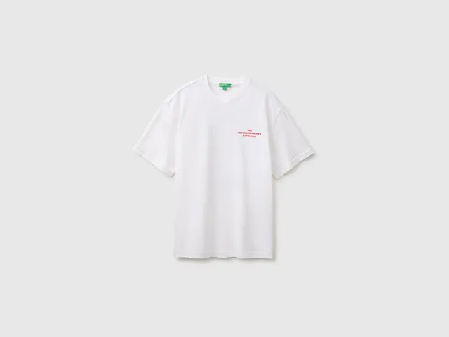 United Colors of Benetton Relaxed T-shirt cotone bio stampa taglia M